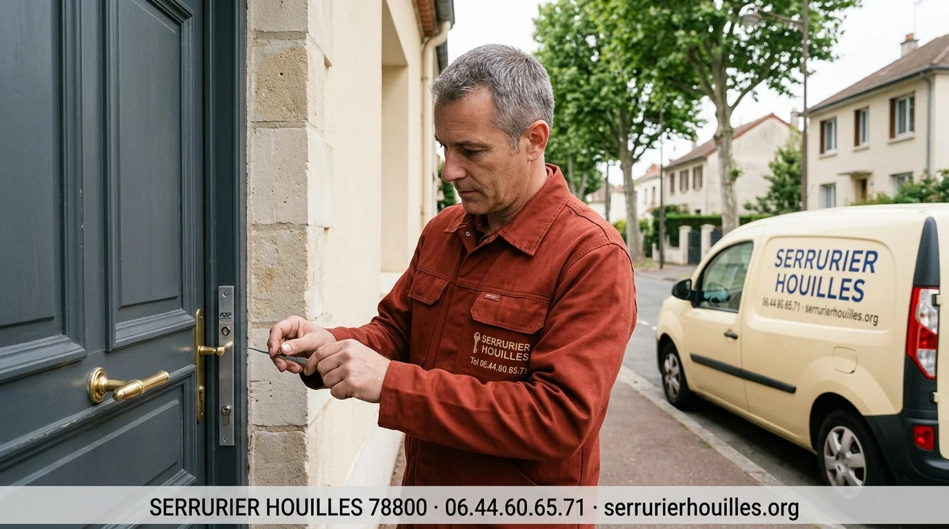Serrurier Houilles 78800 — atelier pavillon clay-red